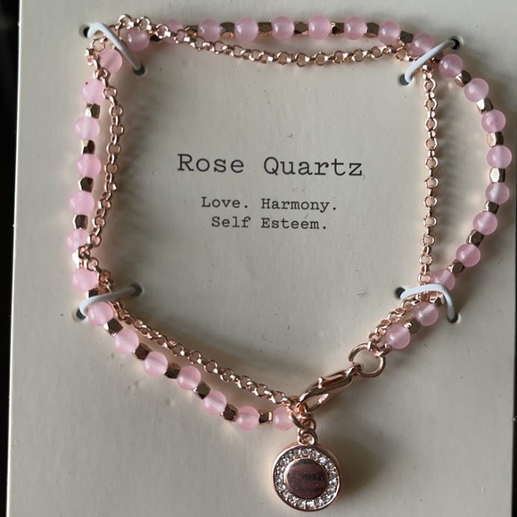 NWT genuine Rose quartz bracelet for luck in love,confidence/self esteem/harmony - Picture 2 of 4